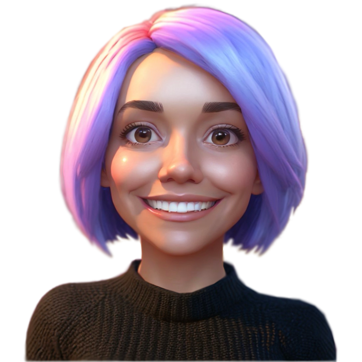 AI generated cartoonish likeness of Lina Urdaneta
